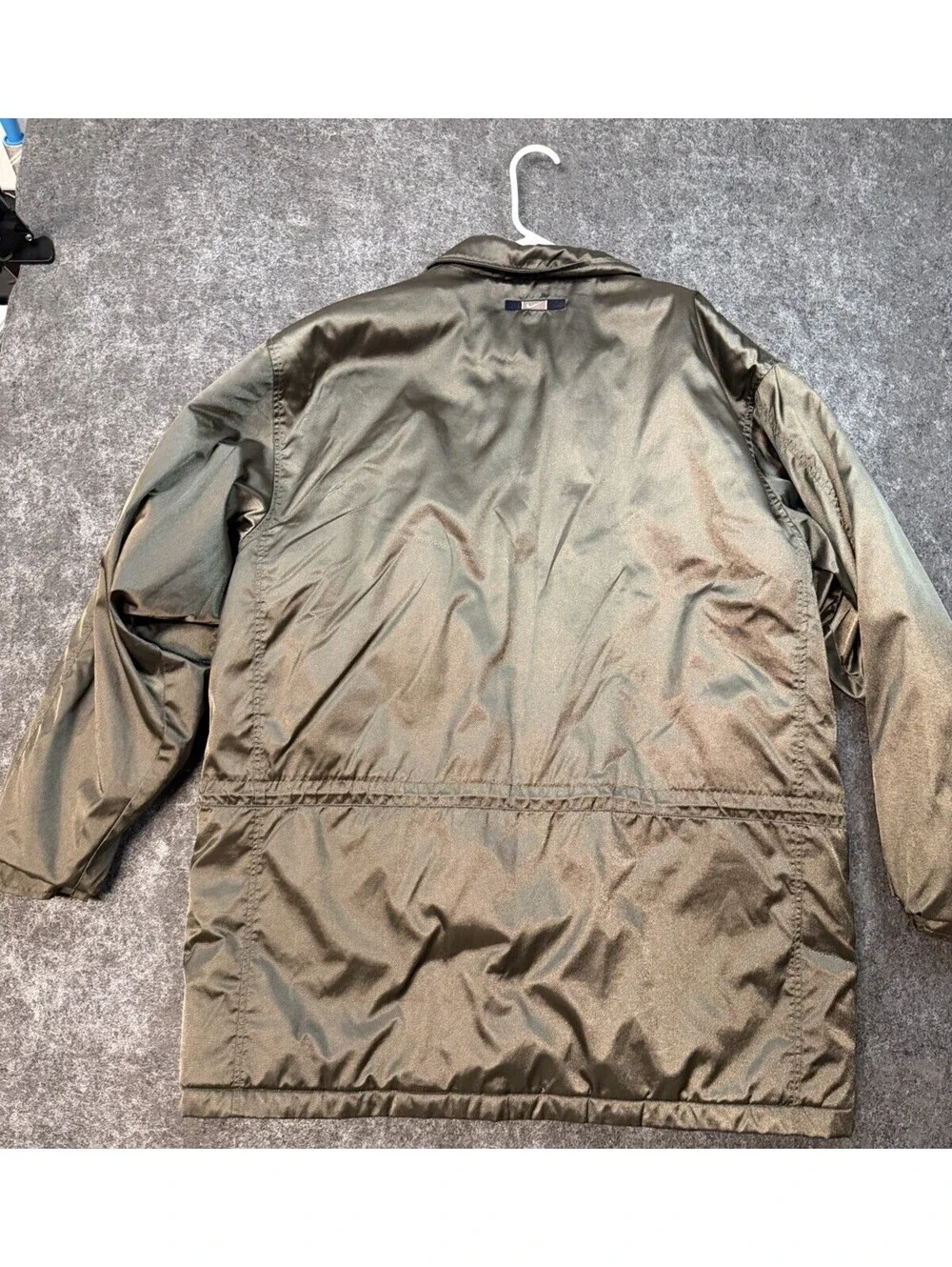 Vintage Nike Jacket Mens XL Olive Insulated Parka Coat Full Zip Snap Outdoor